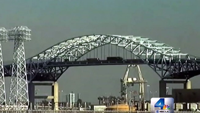 The Gerald Desmond Bridge at the Port of Long Beach is 45 years old, but it's showing its age. Groundbreaking begins Tuesday on a bridge replacement project. Toni Guinyard reports for Today in LA on Tuesday Jan. 8, 2013.