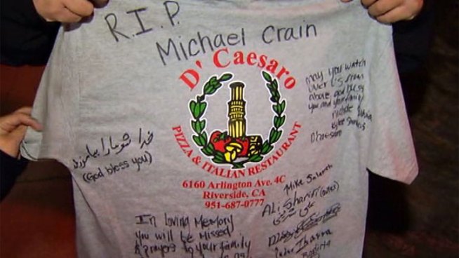 As the Riverside District Attorney's office filed a murder charge against Christopher Dorner, some planned for the Wednesday funeral of Officer Michael Crain. John Klemack reports from Riverside for the NBC4 News at 11 p.m. on Feb. 11, 2013.