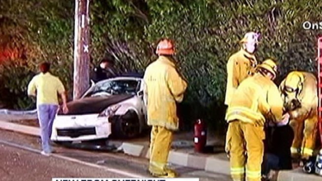 Two drivers admitted to traveling at speeds near 100 mph before a crash in Woodland Hills, according to police. Video broadcast Friday Dec. 28, 2012 on Today in LA.