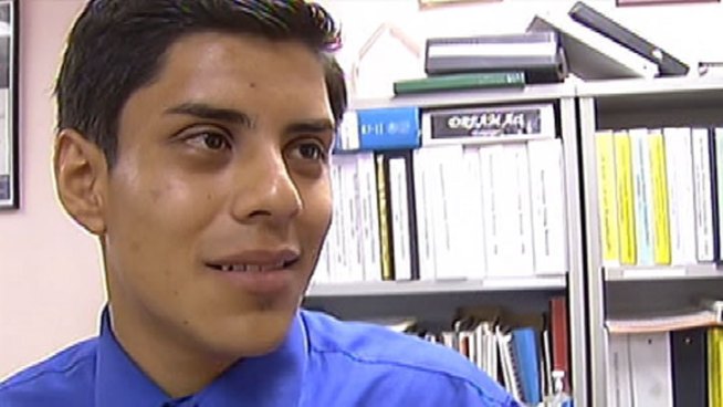 In Southern California, the Dream Act is as anticipated as it is controversial. Thousands turned out to apply for President Barack Obama's executive order granting eligible undocumented applicant temporary deportation relief. Crescenio Calderon, 20, of Los Angeles was one of the many hopefuls who had the change to apply. Michelle Valles reports from Downtown Los Angeles for the NBC4 News at 5 p.m. on August 15, 2012.