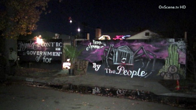 A look at the property involved in an eviction dispute in Van Nuys. LA Sheriff's Department spokesman Steve Whitmore describes the eviction operation conducted Thursday morning.