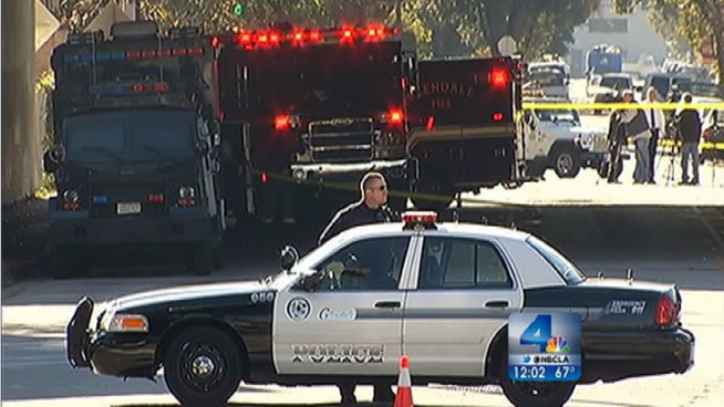One of two home-invasion robbery victims called police, who took two subjects into custody Wednesday in Glendale. Janet Zappala reports for the NBC4 News at Noon on Wednesday Jan. 2, 2013.