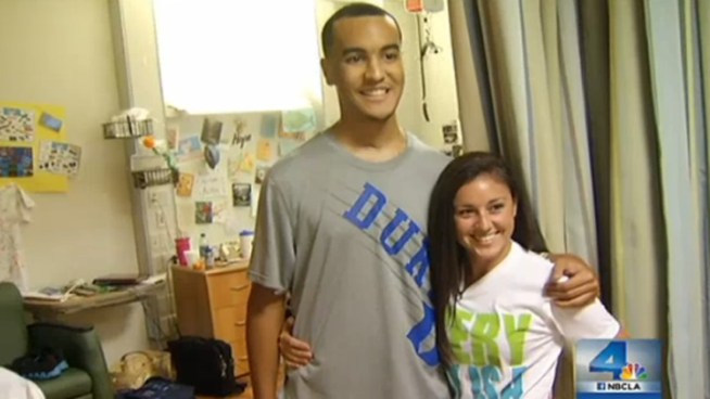 Months after suffering severe brain trauma in a horrific personal watercraft accident, Duke football player Blair Holliday is relearning all the things that were once so simple. 