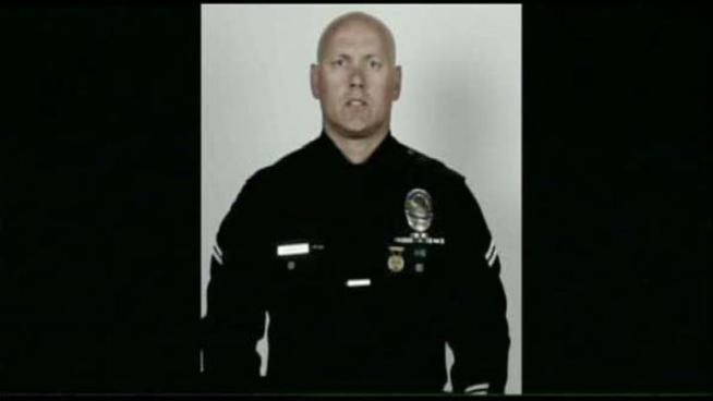 LAPD Officer Steven Jenkins is improving but he is still in critical condition. He was shot while responding to a domestic violence call in Sylmar.