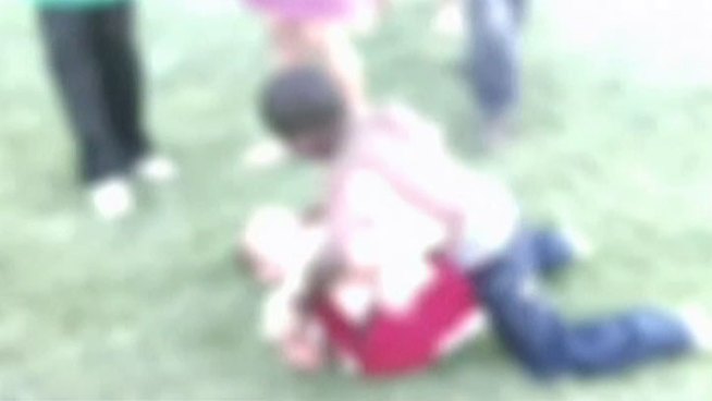 Two men were questioned by San Bernardino County sheriff's deputies and will have to appear in court in connection with a video that appeared on Facebook of children fighting each other. The youngsters were apparently being egged on by the adults, Gabriel Gamboa, 23, and Agustin Gamboa, 24. Antonio Castelan reports from Adelanto for the NBC4 News at 11 p.m. on June 29, 2012.