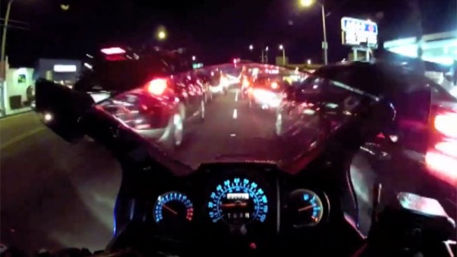 A new study shows some drivers intentionally block motorcyclists from splitting lanes on the freeway, even though its legal. NBC4's Angie Crouch reports for the NBC4 News at a 11 p.m. on May 4, 2012.