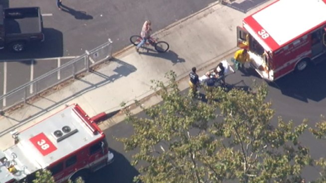 Some 47 students at Narbonne High School were exposed to pepper spray on Thursday morning when a fight between two girls escalated. Witnesses say a school police officer used the pepper spray to break up the brawl. Los Angeles School Police are investigating the incident. Lolita Lopez reports from Harbor City for the NBC4 News at 5 p.m. on Oct. 4, 2012.