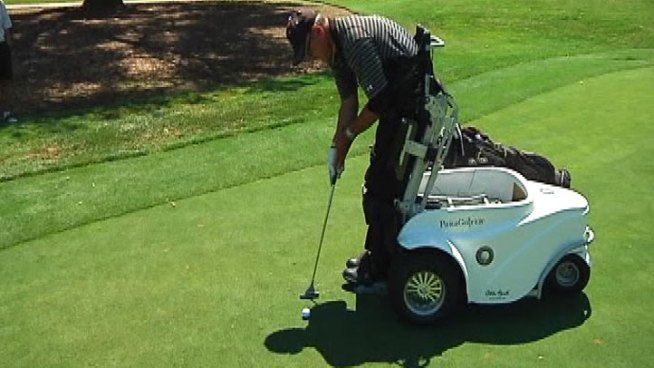 Chuck Ochoa was training to become a full-time officer with the La Verne Police Department when he became paralyzed from the chest down during surgery. He says it happened “a little bit too early in life” but with the help of his family and a special Para Golfer chair, Ochoa’s been able to adapt to the change and continue his work on the green. Jacob Rascon reports for NBC4 News at 6 p.m. on Sept. 7, 2012.