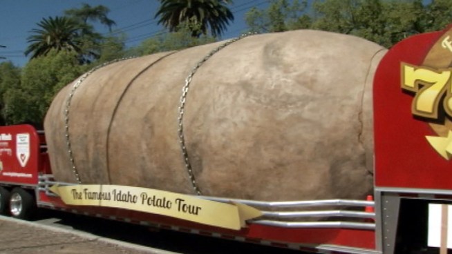 The Idaho Potato Commission has sent a giant sculpture across 36 states to raise money for 