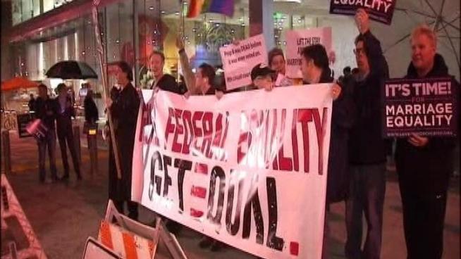 A federal appeals court throws out a ban on same-sex marriage in California, saying voter-approved Proposition 8 is unconstitutional.