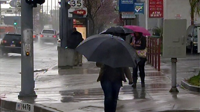 Rain, thunderstorms, high winds and surf: A late season storm pounded Southern California on April 13, 2012. Gordon Tokumatsu reports from Woodland Hills for the NBC4 News at 5 p.m.