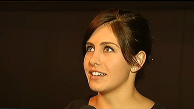 Courtney Scaramella, 23, has filed suit against O'Hara's Pub in Westwood, claiming she was fired for complaining about a skimpy uniform she says objectified female employees. Robert Kovacik reports for the NBC4 News at 11 p.m. on June 26, 2012.