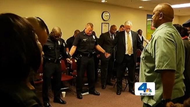 Not only has the area has seen a dramatic drop in violent crime, but during the manhunt for rogue ex-police officer Christopher Dorner, the community rallied around a police captain who was named as a target. Whit Johnson reports for the NBC4 News on Monday Feb. 25, 2013.