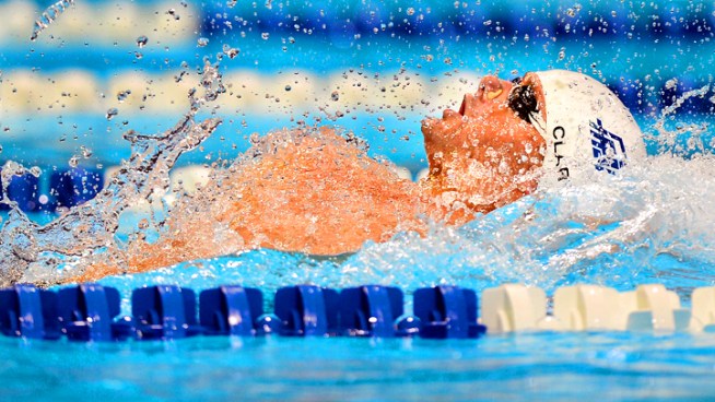 Tyler Clary's grandparents in Yucaipa are glued to their TV set to watch the swimmer -- who rained in Fullerton -- attempt to win a gold medal in London. Craig Fiegener reports for the NBC4 News at 4 p.m. on July 30, 2012.