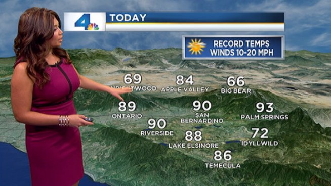 Record heat is possible Wednesday for inland and valley areas. Elita Loresca has the forecast for Wednesday March 13, 2013. 