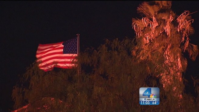 The Santa Ana Winds have arrived, and were especially powerful in the Santa Clarita area. A red flag warning will be go into effect Thursday for several parts of SoCal when rising temperatures and low humidity will create heightened fire danger. Beverly White reports for the NBC4 News at 11 p.m. on Oct. 24, 2012.