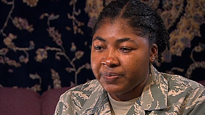 Air Force Staff Sgt. Jesse Childress gave his life trying to protect a friend, Munirih Gravelly, in the Aurora, Colorado, shooting. In her first TV interview, Gravelly recalls her friend and his ultimate act of bravery. Beverly White reports from Aurora for the NBC4 News at 6 p.m. on Sunday, July 22, 2012.