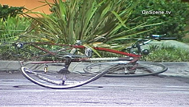 Police were searching for a hit and motorist who was responsible for fatally wounding a bicyclist in North Hills. Toni Guinyard reports for Today in LA on June 8, 2012.