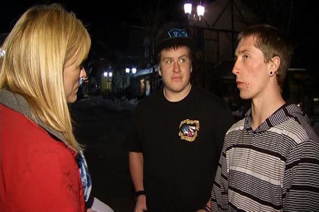 Big Bear High School was locked down Tuesday afternoon, while authorities engaged in a firefight with a man believed to be a fugitive and former LAPD officer. Angie Crouch reports for the NBC4 News at 11 p.m. on Feb. 12, 2013.
