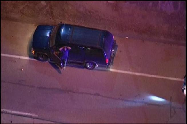 New details emerged Wednesday night about a dangerous high-speed pursuit. The driver in the chase narrowly missed cars and plowed through the safety gate of a rail line before surrendering to police after he apparently ran out of gas. He faces multiple charges, including felony evading arrest, driving with a suspended license and driving under the influence. Janet Kwak reports from Rialto for the NBC4 News at 11 p.m. on Jan. 30, 2013. 