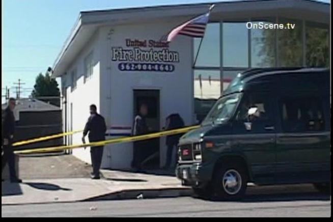 Downey police announced Friday they have arrested a man they have been questioning in connection with the shooting rampage that killed three people and injured two others at a family business and a nearby home in Downey. The man was detained Thursday after police believed he matched the shooter's description. Stephanie Elam reports from Downey for the NBC4 News at 5 p.m. on Oct. 26, 2012.