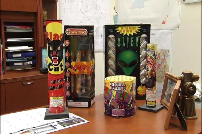 The rash of illegal fireworks seizures this year in Southern California extends to the Inland Empire. More than 7,000 pounds of illegal fireworks were confiscated in San Bernardino. Craig Fiegener reports from Colton for the NBC4 News at 5 p.m. on July 3, 2012.