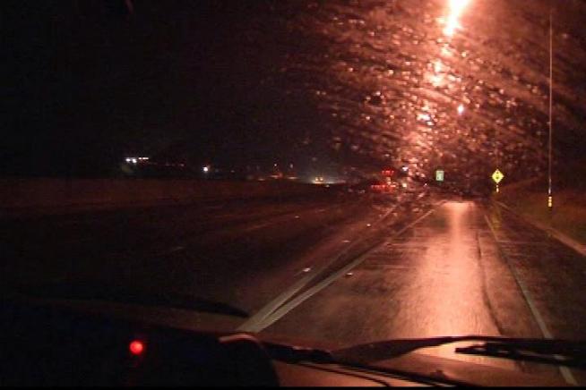 A wet, cold winter storm was moving into Southern California Wednesday night and authorities were preparing for freeway shutdowns at higher elevations. Jane Yamamoto reports for the NBC4 News at 11 p.m. on Dec. 12, 2012.
