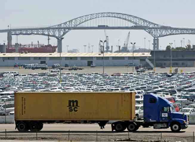 Foreign Cars Pile Up at Port