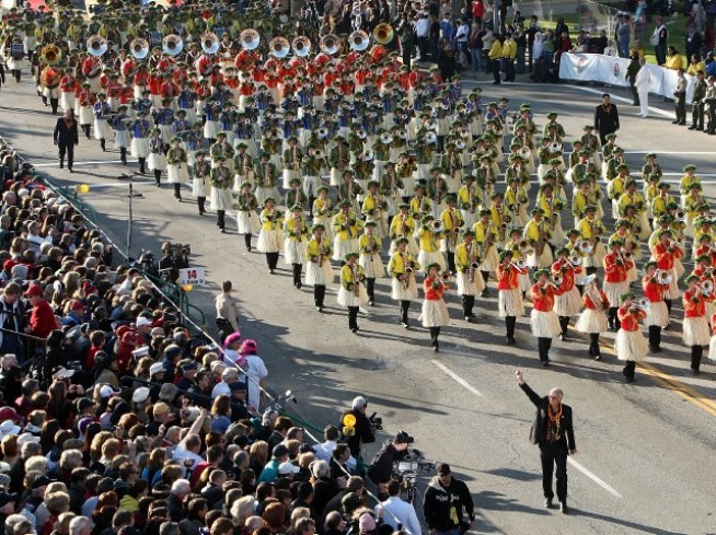 Reposing at the Rose Parade