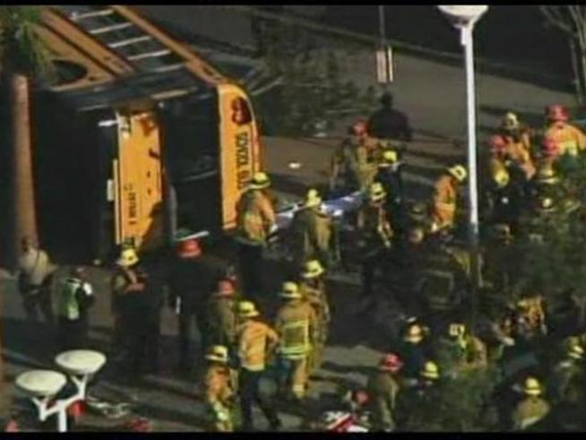 A school bus carrying children was involved in a three-vehicle accident Monday. There have been reports of minor injuries