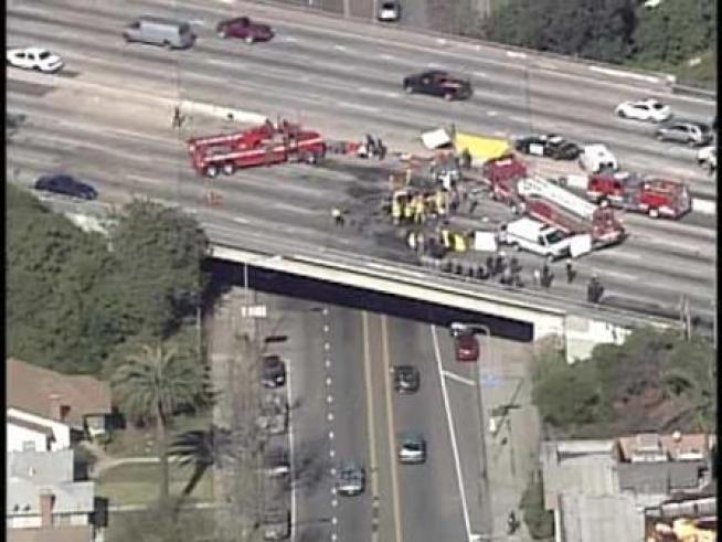Two people are killed after a driver went the wrong way on the eastbound Santa Monica (10) Freeway.