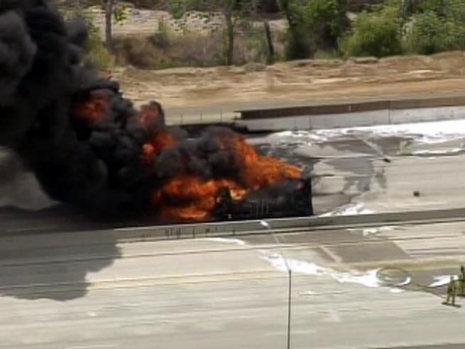 The holiday weekend gets off to a slow -- and fiery -- start in Corona.