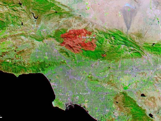 Satellite Shows Wildfire's Burn Scar