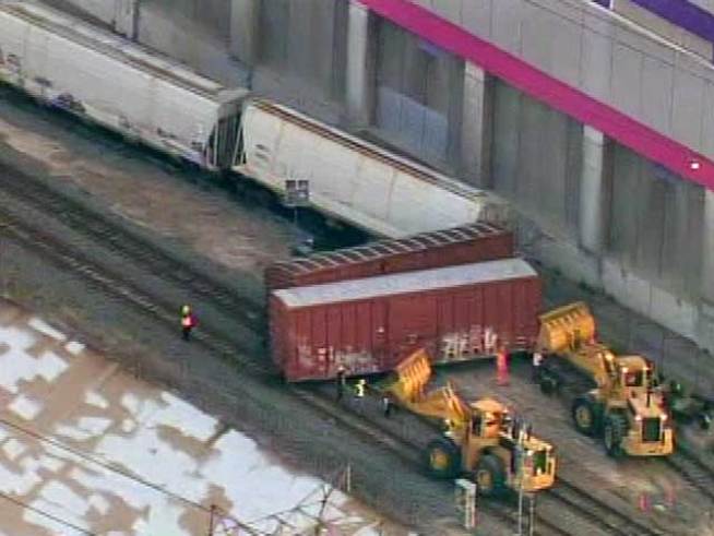 Freight Trail Derails Near Union Station
