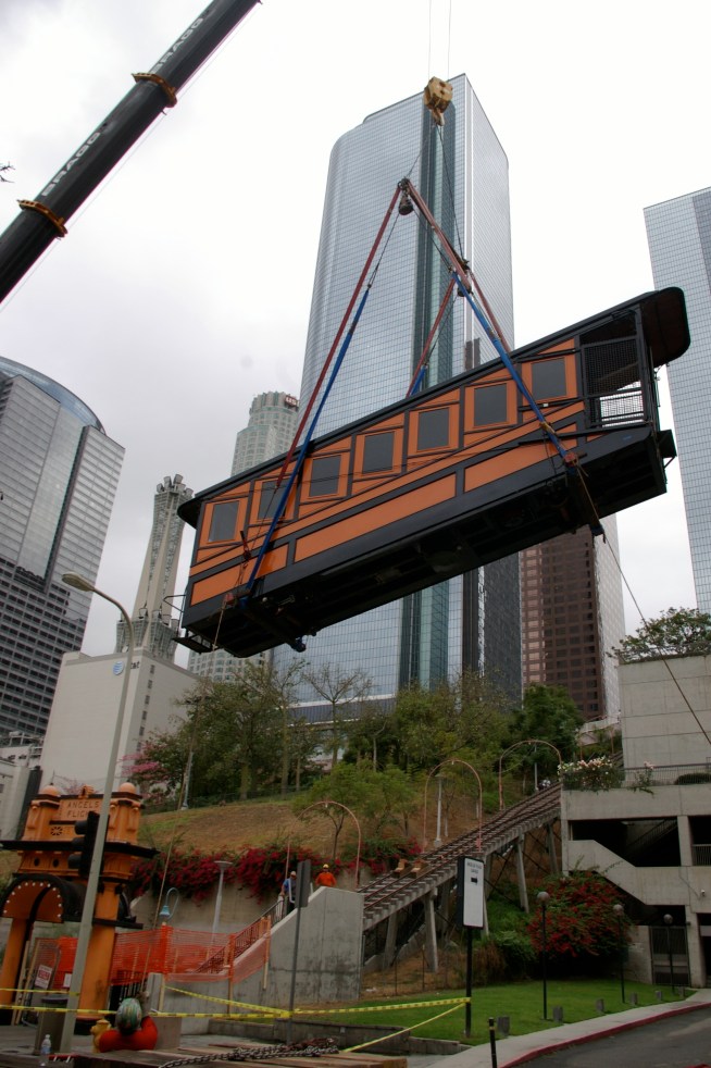 Angels Flight's Rail Cars Back Home