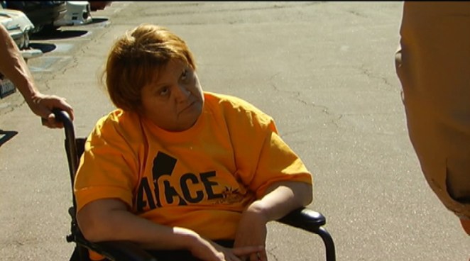 Ana Casas has cerebral palsy and not only is she battling stage-four breast cancer, she and her family are also fighting to keep their home of 40 years. Community activists have pitched tents at the home in hopes to thwart Tuesday night's scheduled eviction. John Cádiz Klemack reports from South Gate for the NBC4 News at 5 p.m. on Oct. 23, 2012.