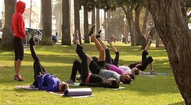 The City of Santa Monica is considering banning workout classes and boot camps from city parks, or requiring trainers to pay up for using public land. While people enjoy exercising under the trees, others say the training disturbs the peace at the park. Angie Crouch reports from Santa Monica for the NBC4 News at 5 p.m. on Nov. 26, 2012.