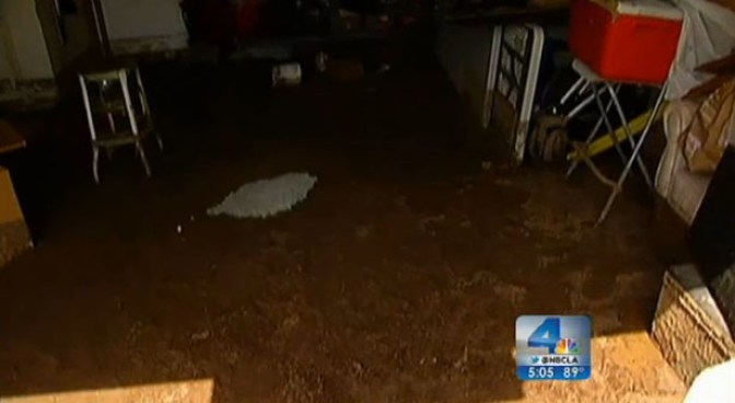 Rex Vick's home was flooded with mud when a violent storm ripped through the Antelope Valley Sunday. Residents in the area say unmaintained storm drains are part of the problem. Janet Kwak reports from Pearblossom for the NBC4 News at 5 p.m. on Sept. 10, 2012.