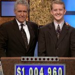 042809 Alex Trebek and Ken Jennings P1