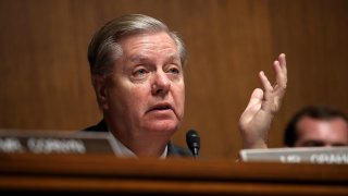 In this June 19, 2018, file photo, Sen. Lindsey Graham (R-SC) questions U.S. Citizenship and Immigration Services Director L. Francis Cissna during a Senate Judiciary Committee hearing in Washington, DC.
