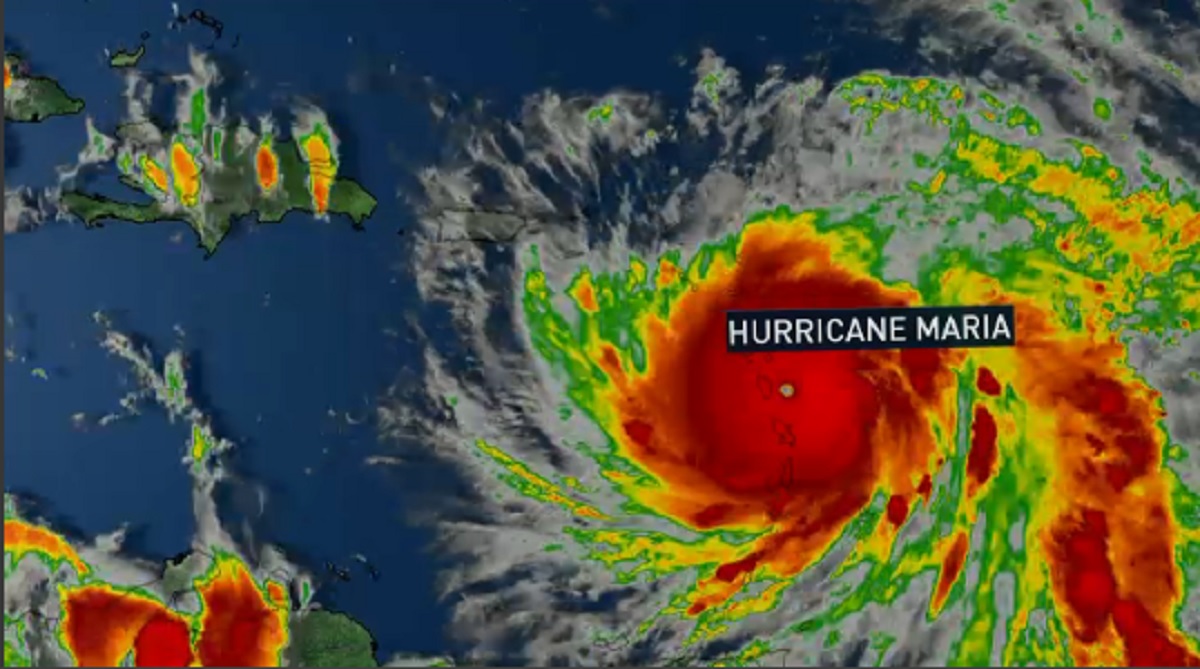 ’Extremely Dangerous’ Category 5 Hurricane Maria Moves Onshore Dominica ...