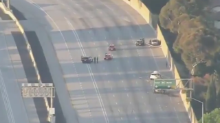 The 110 Freeway is closed in Gardena.