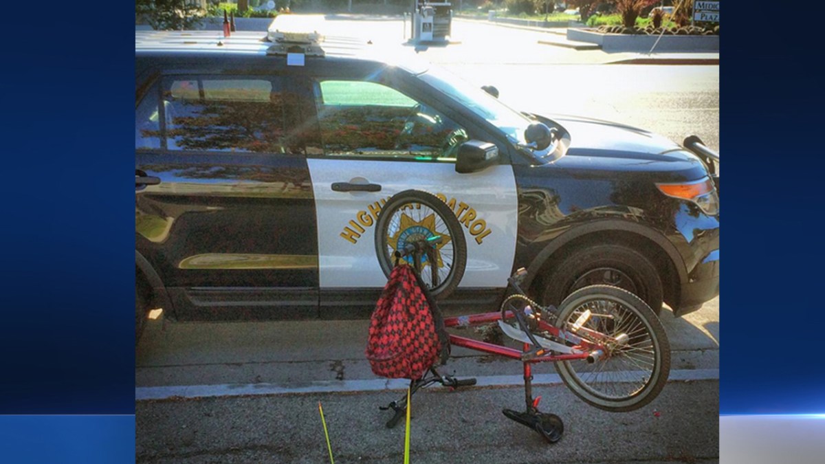 CHP Officers Stop Boy Riding Bicycle on 101 Freeway – NBC Los Angeles