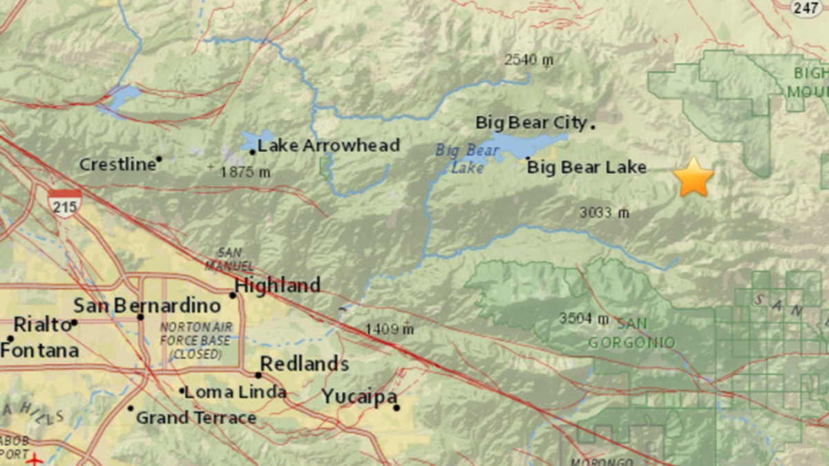 Preliminary 3.6Magnitude Earthquake Hits Big Bear NBC Los Angeles