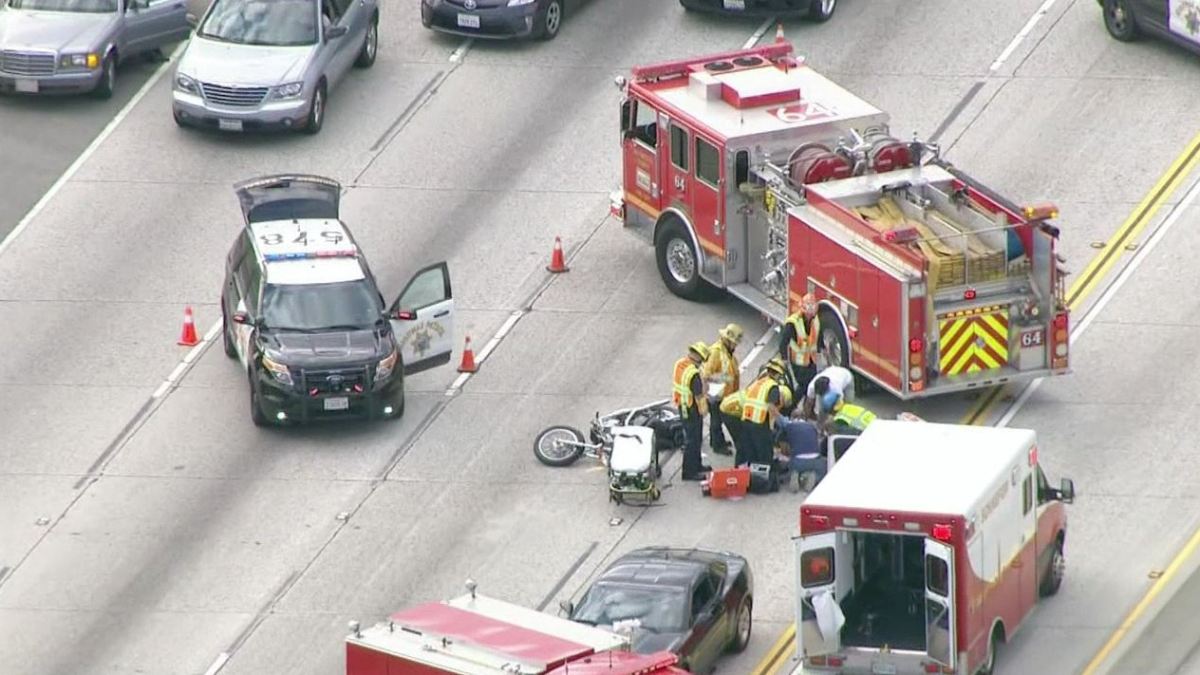 1 Injured in 210 Freeway Motorcycle Crash NBC Los Angeles