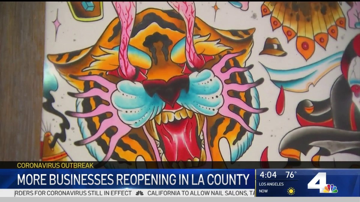 Tattoo Shops and Salons Reopen – NBC Los Angeles
