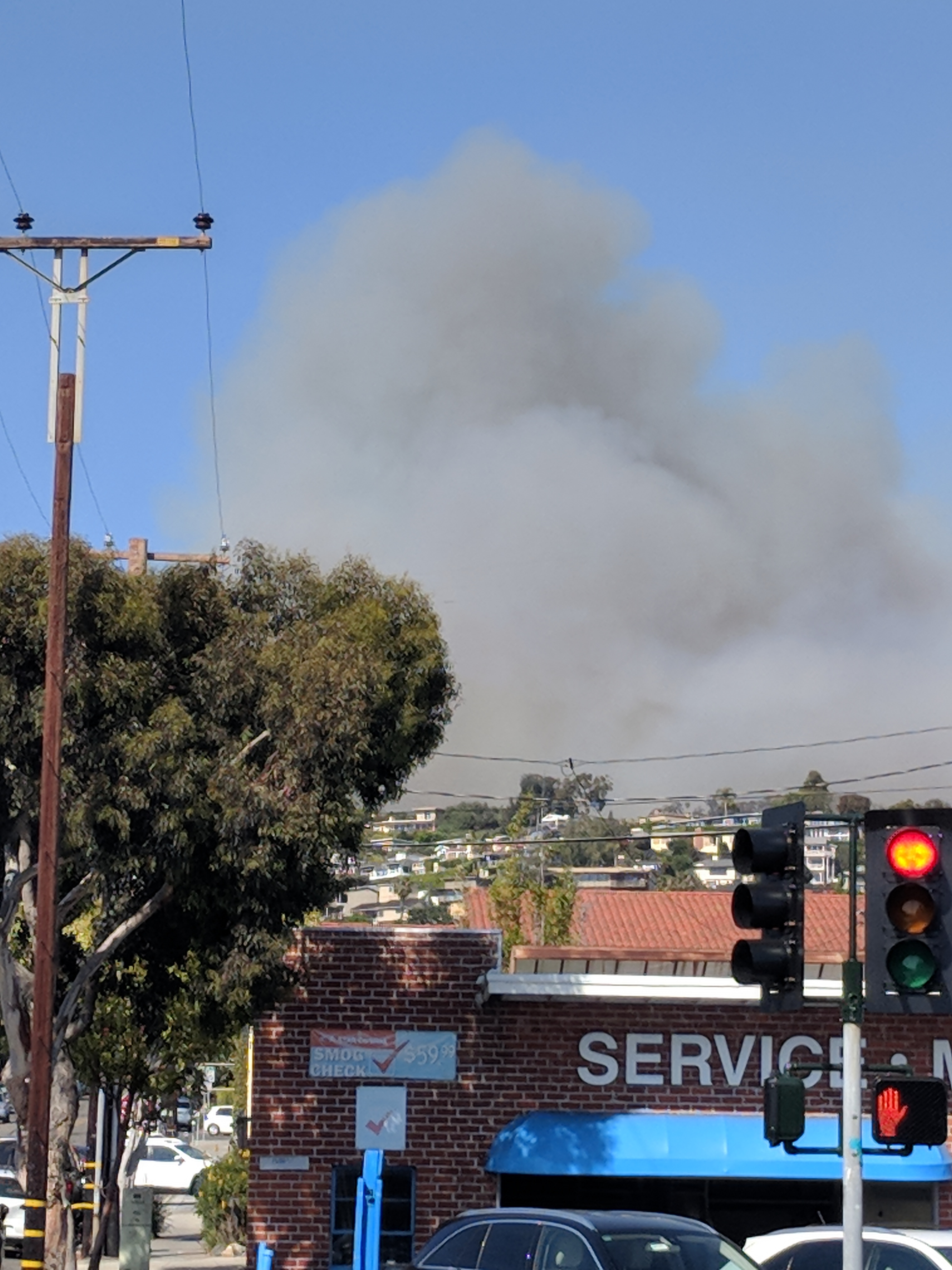 A view of the Laguna Beach fire.