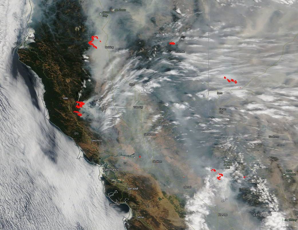 Smoke And Fire From Space Wildfire Images From Nasa Satellites Nbc Los Angeles 3645