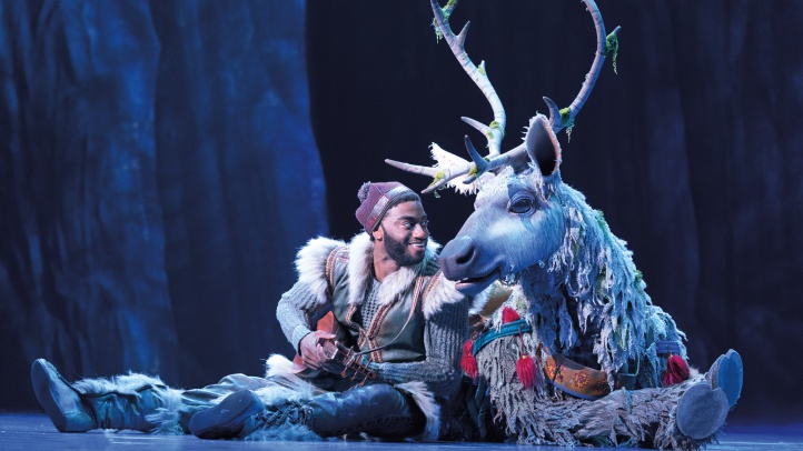 8-Jelani Alladin (Kristoff) and Andrew Pirozzi (Sven) in FROZEN on Broadway. Photo by Deen van Meer (1)