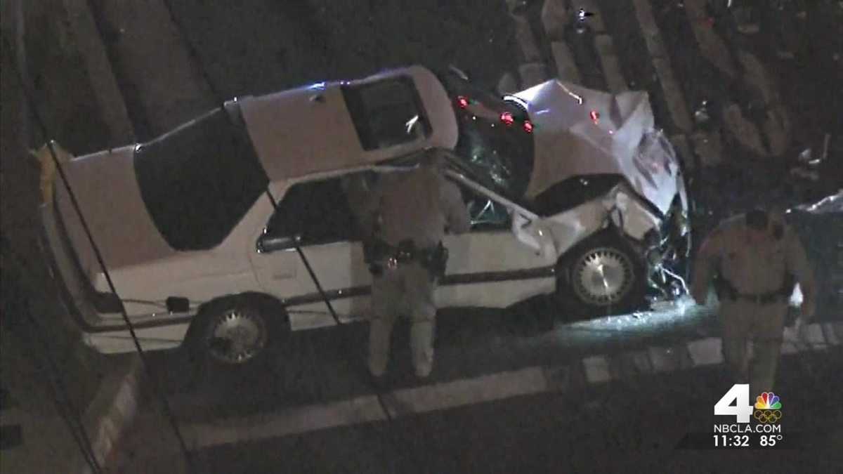 8 Injured After Police Chase Ends in Car Crash in West Covina NBC Los